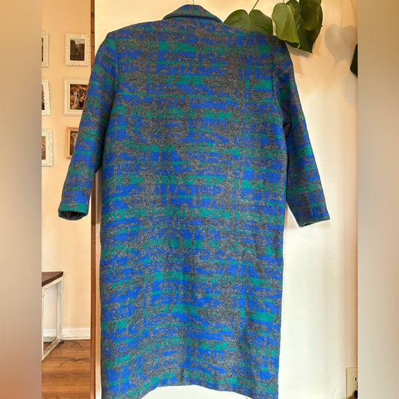 Vintage Abstract Long Coat - Picture 6 of 8